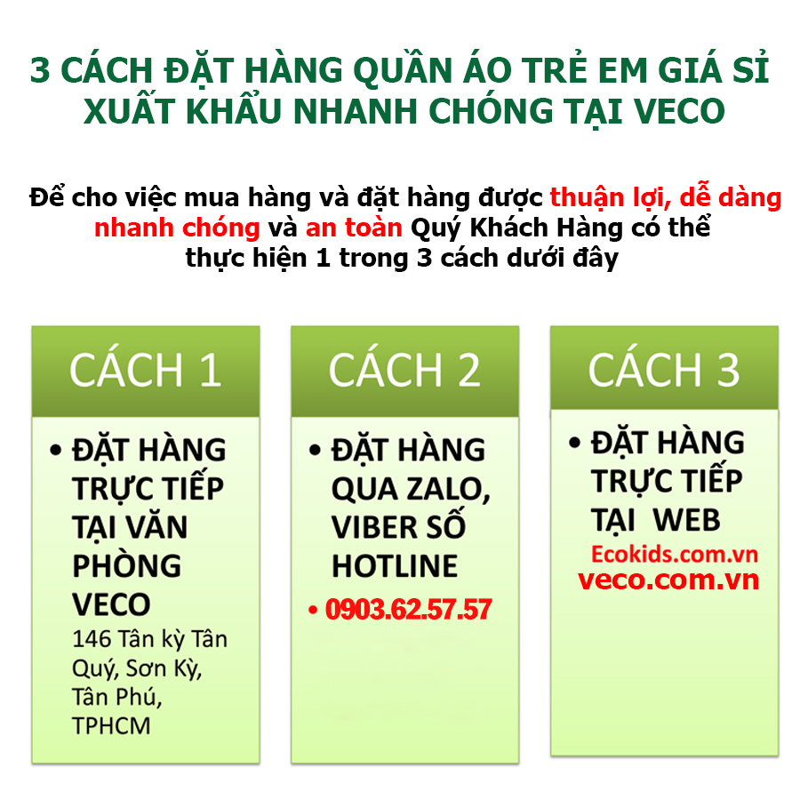 Xưởng may quần áo trẻ em cao cấp Veco